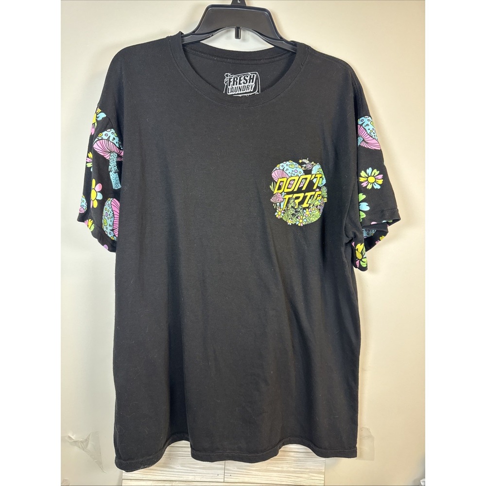 Fresh Laundry Don't Trip Drip Graphic Tee XL Mushroom
